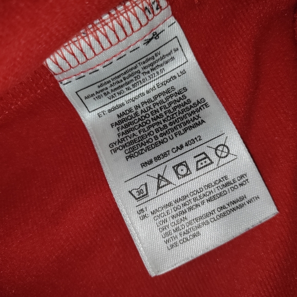 Adidas | Red Track Jacket Size Youth XL - Picture 7 of 8